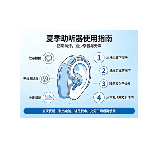 高温出汗助听器容易坏｜夏季助听器使用注意事项